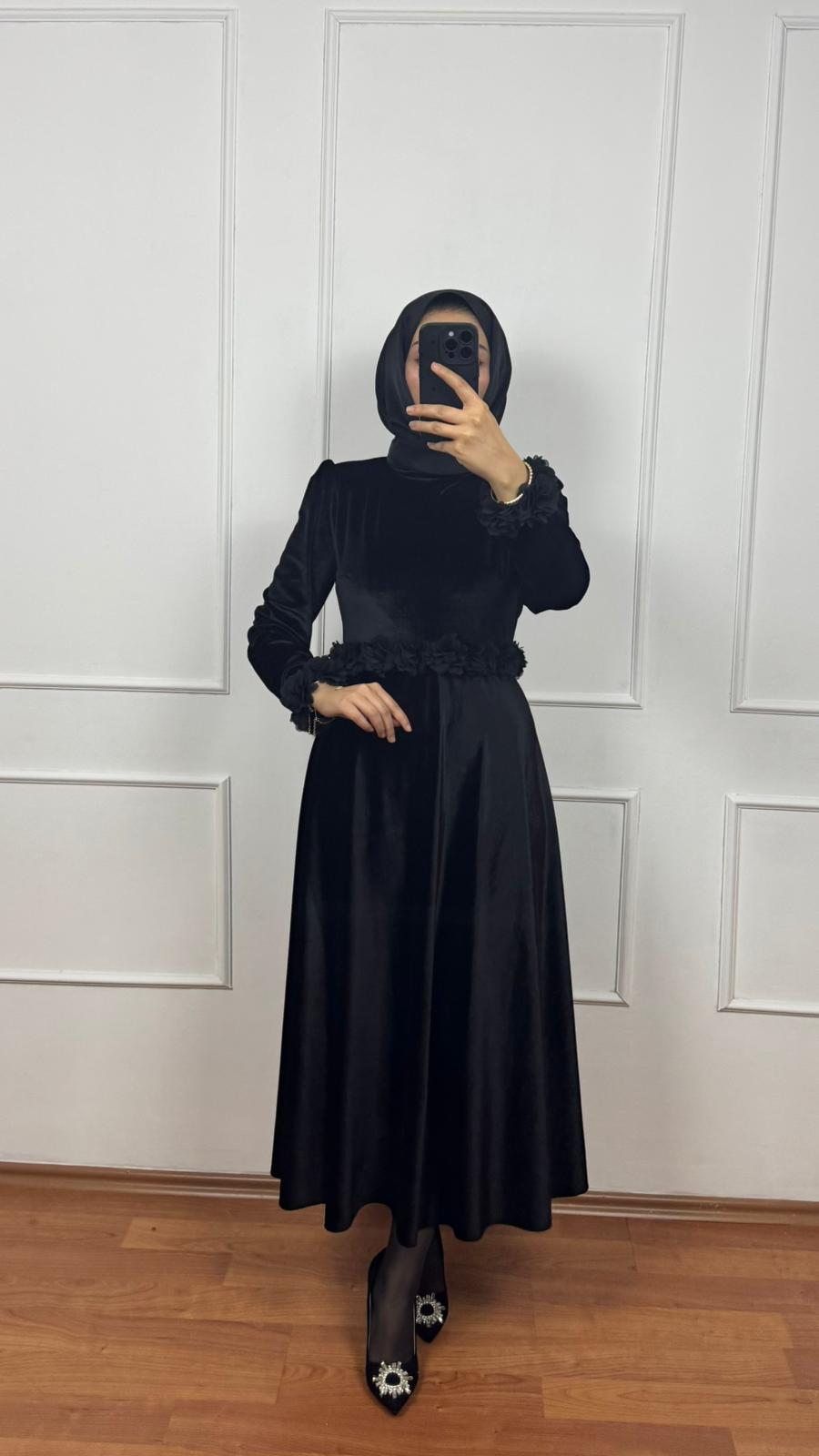 Vera Kadife Elbise