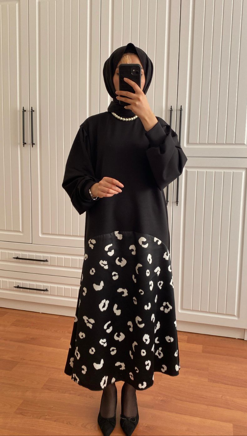 Siyah Sweat Elbise