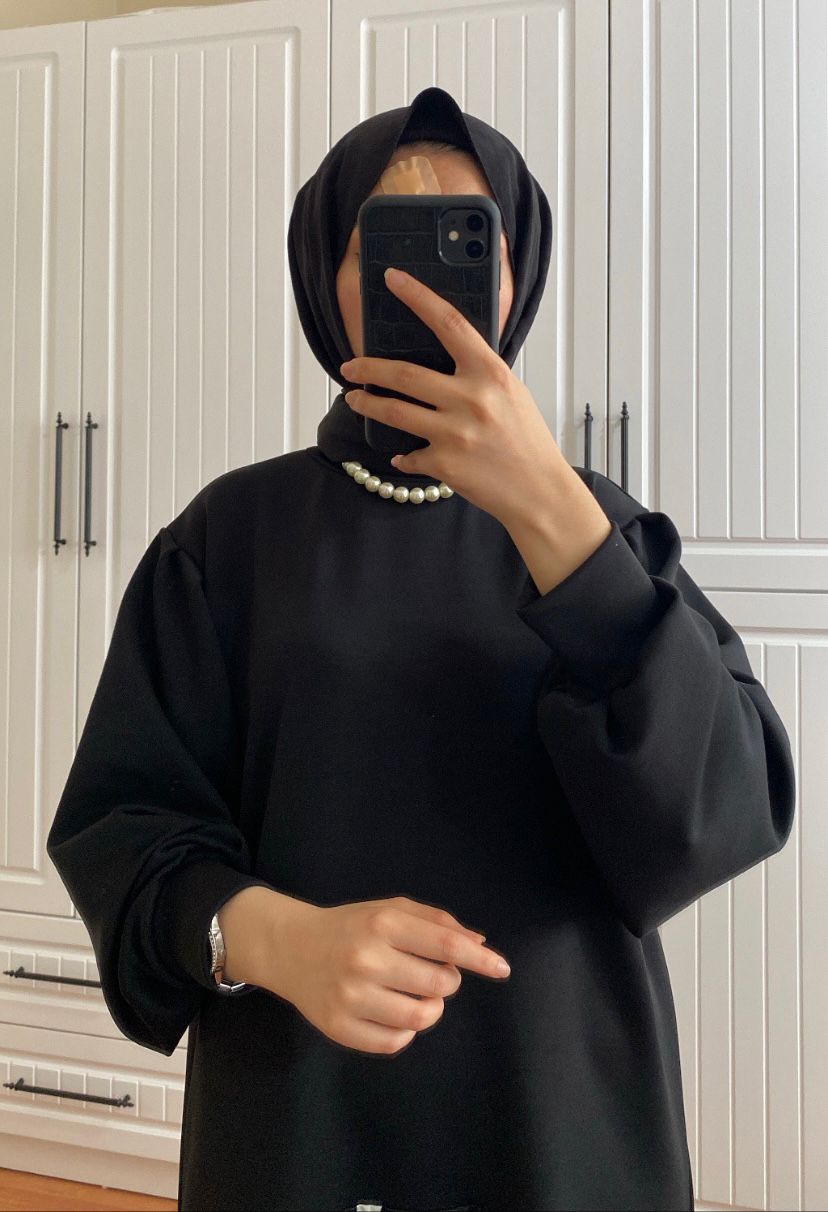 Siyah Sweat Elbise