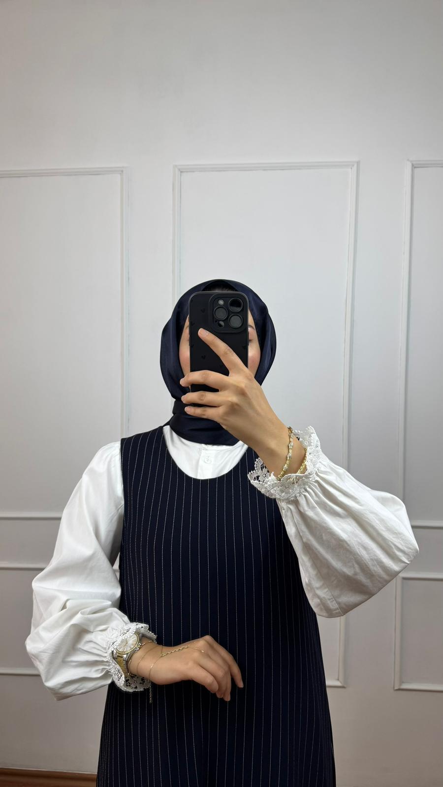 Lacivert Jile Elbise