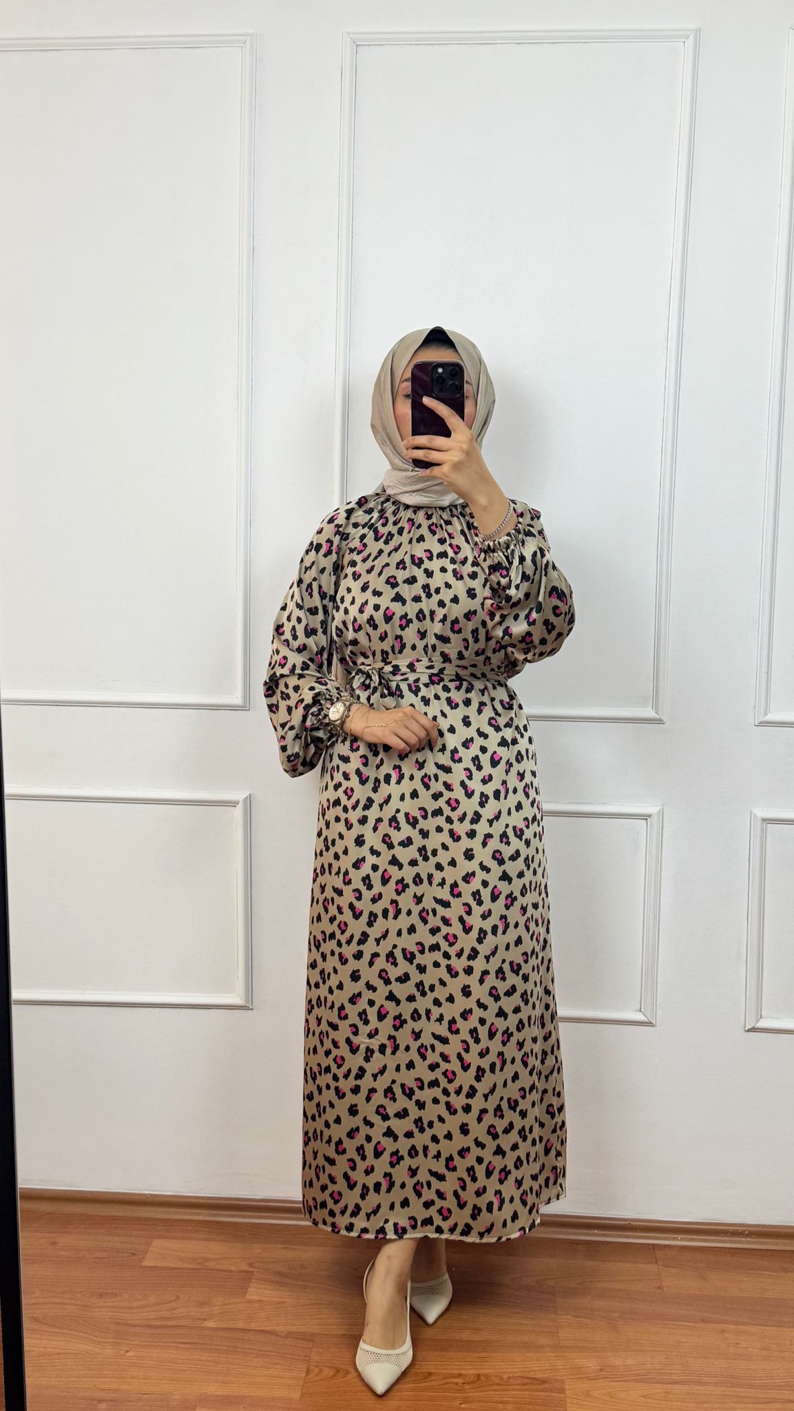 Pembe Leopar Elbise