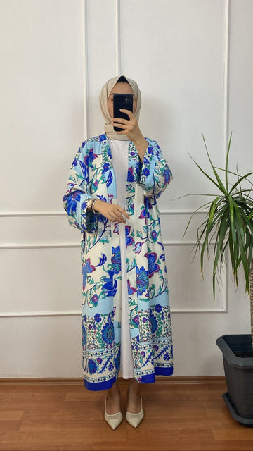 Mavi Helin Kimono