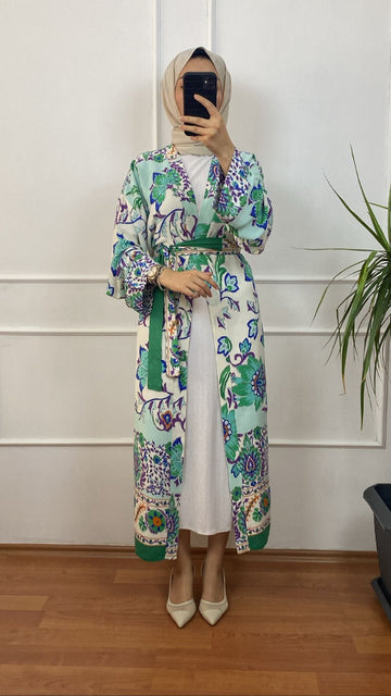 Yeşil Helin Kimono