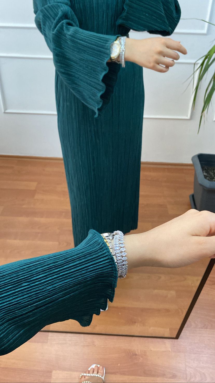 Zümrüt Yeşili Ahel Elbise