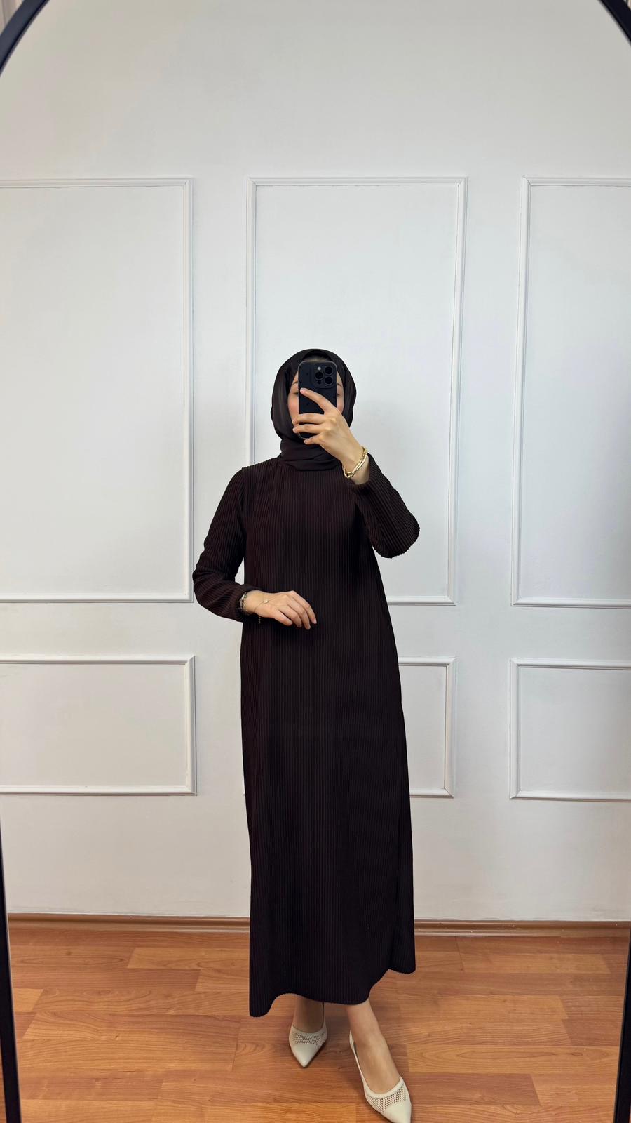 Siyah Fitilli Elbise