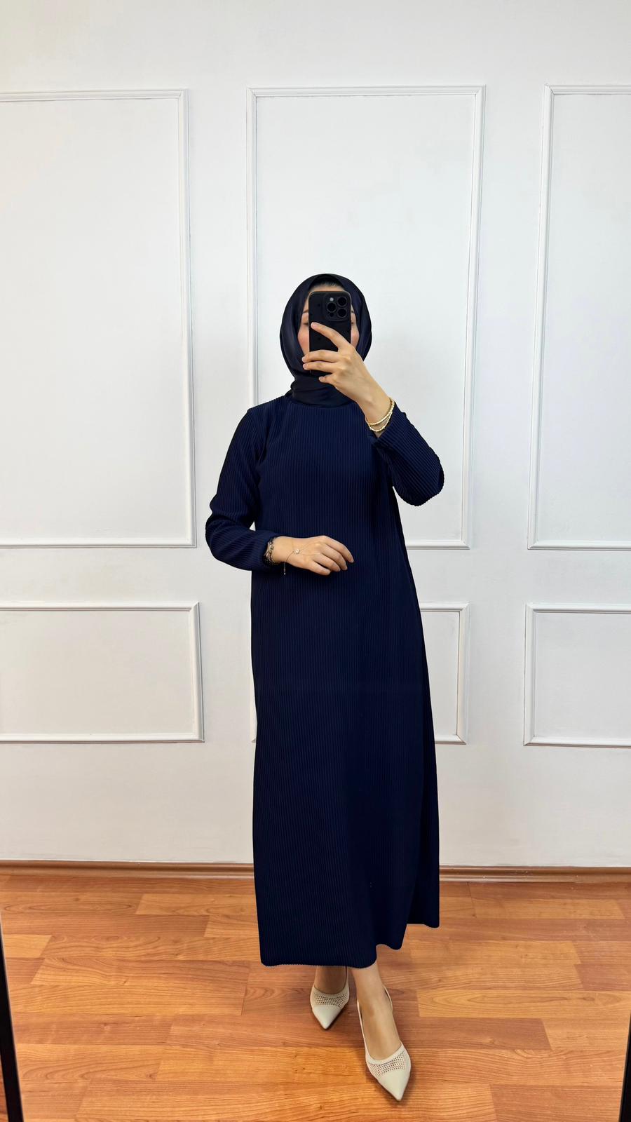 Siyah Fitilli Elbise